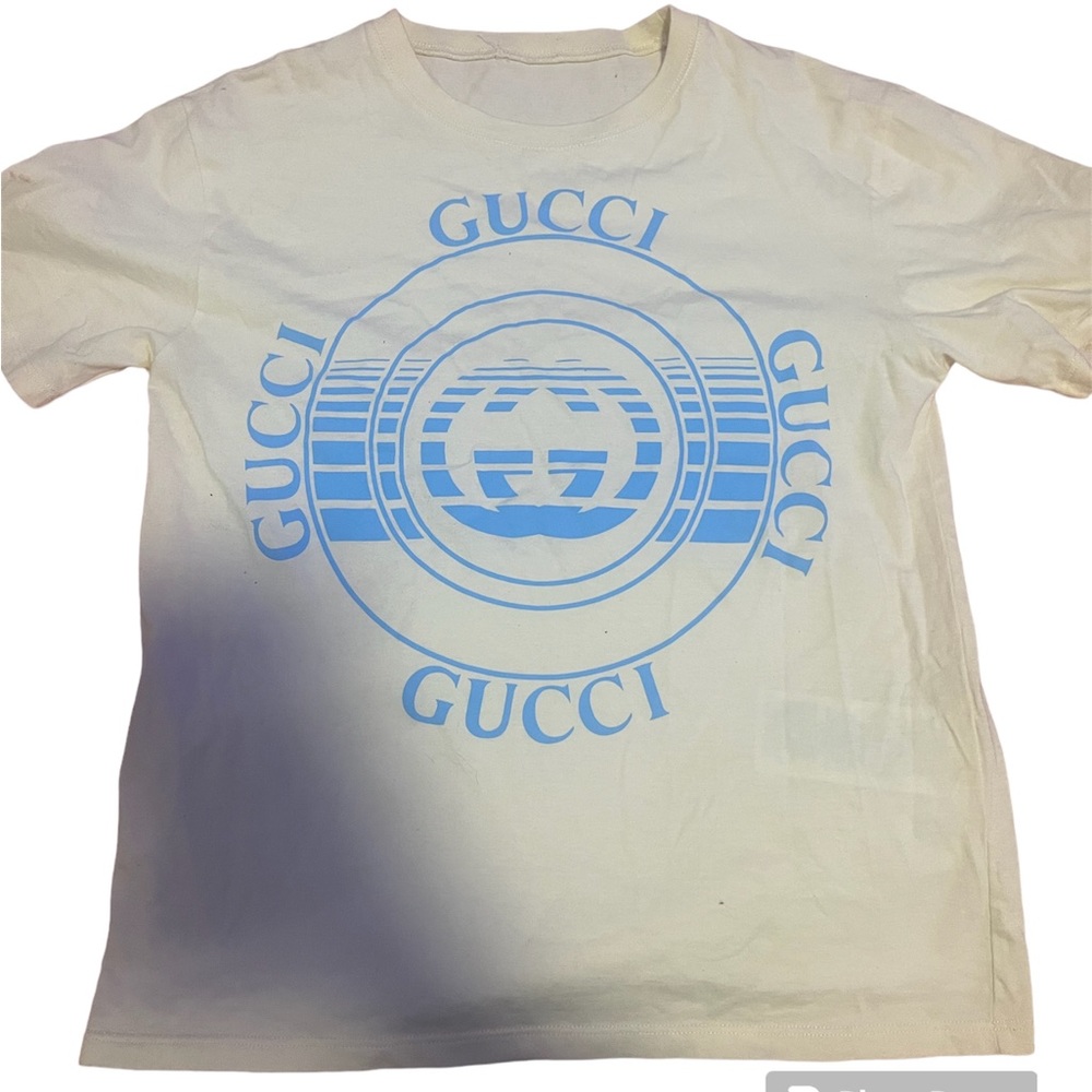 Gucci boys shirt blue and cream